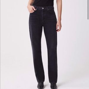 AGOLDE LANA MID RISE FULL LENGTH STRAIGHT
IN HAYWIRE